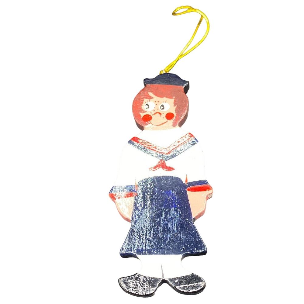 Vintage Nautical Sailor boy christmas holiday ornament